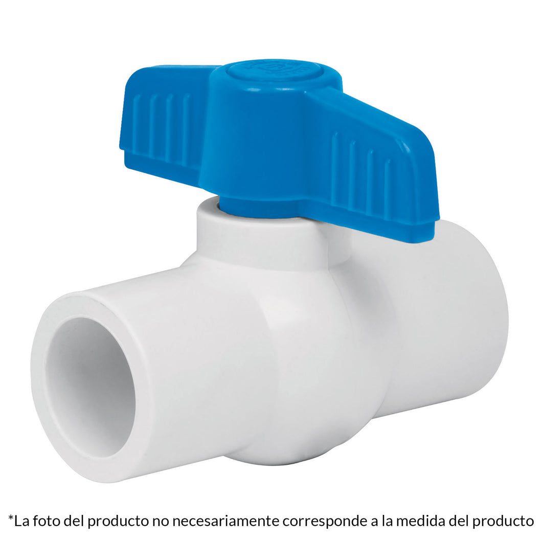 Válvula de esfera de PVC, de 3/4', para cementar