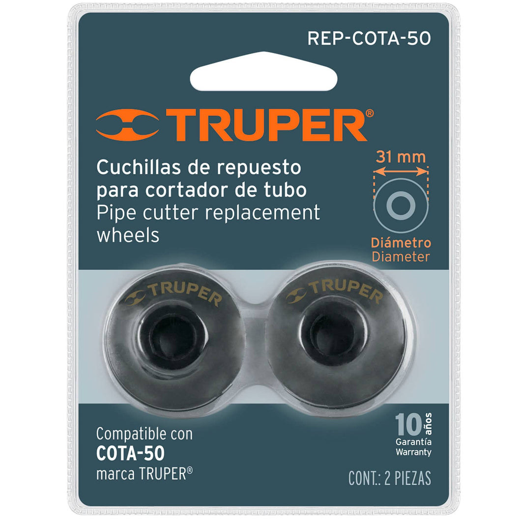 Repuesto de cuchillas para cortador de tubo COTA-50, 2 pzas