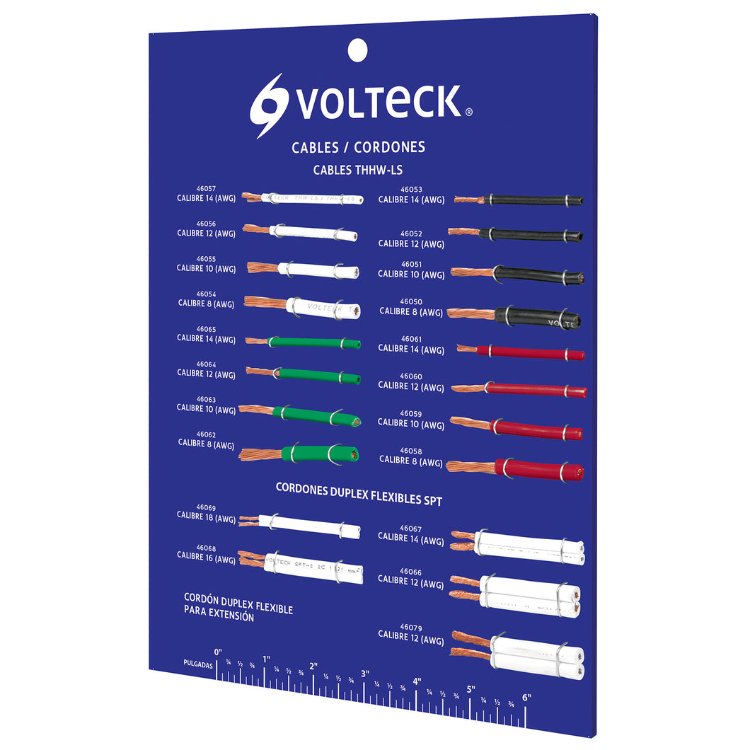 Exhibidor Volteck de cables y cordones